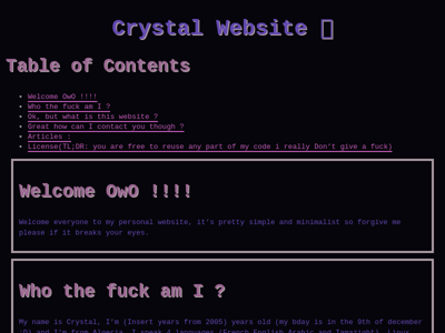 Screenshot of ~crystaltd