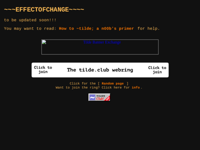 Screenshot of ~effectofchange