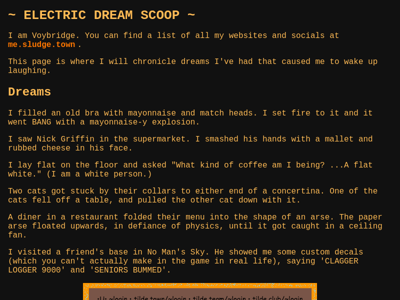 Screenshot of ~electricdreamscoop