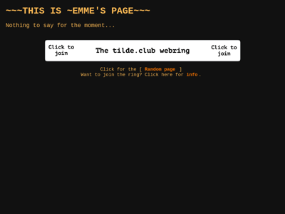 Screenshot of ~emme