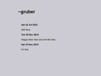 Screenshot of ~gruber