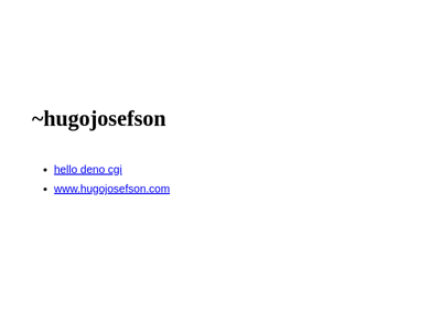 Screenshot of ~hugojosefson