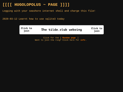Screenshot of ~hugolopolus