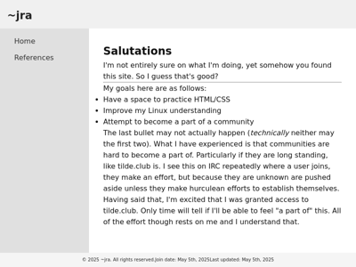 Screenshot of ~jra