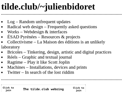 Screenshot of ~julienbidoret