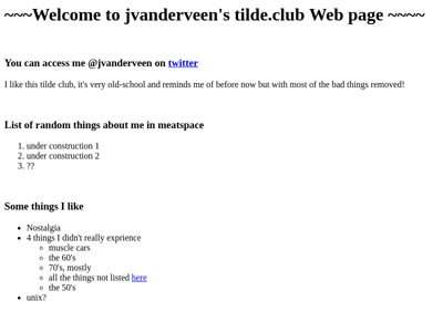 Screenshot of ~jvanderveen
