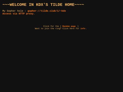 Screenshot of ~kdx