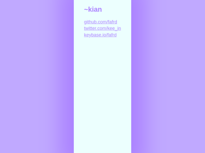 Screenshot of ~kian