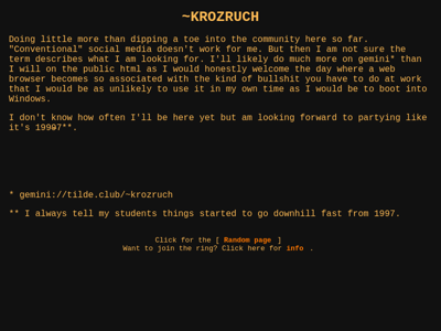 Screenshot of ~krozruch