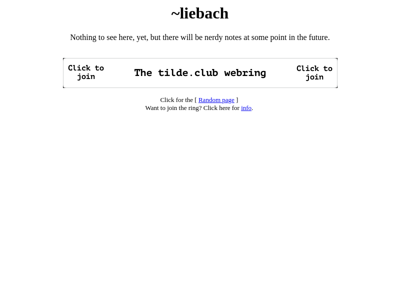 Screenshot of ~liebach
