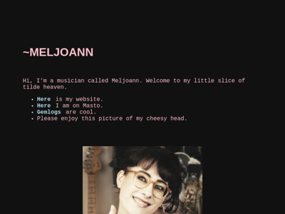 Screenshot of ~meljoann