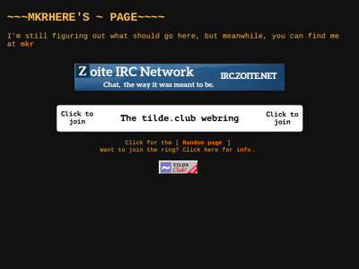 Screenshot of ~mkr