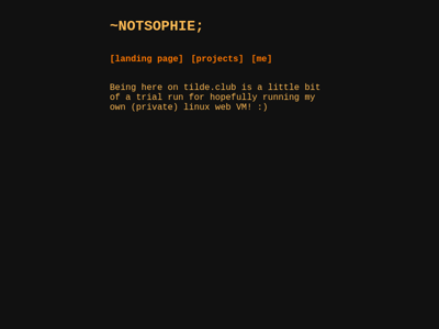 Screenshot of ~notsophie