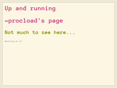 Screenshot of ~procload