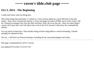 Screenshot of ~raven