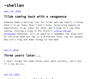 Screenshot of ~shellen