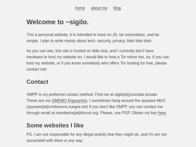 Screenshot of ~sigilo
