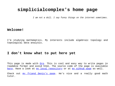 Screenshot of ~simplicialcomplex