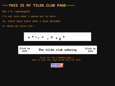 Screenshot of ~speedygo55