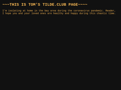 Screenshot of ~tom