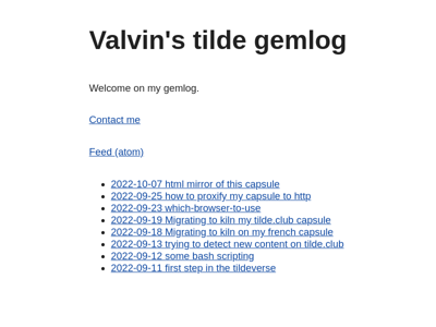 Screenshot of ~valvin
