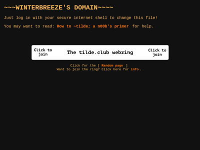 Screenshot of ~winterbreeze