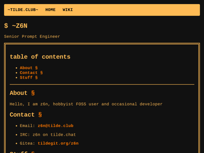 Screenshot of ~z6n