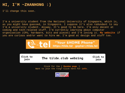Screenshot of ~zhanhong